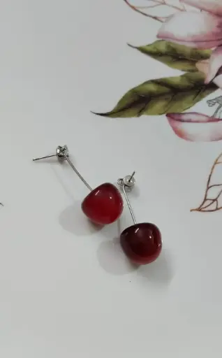Red Cherry Earring with stone